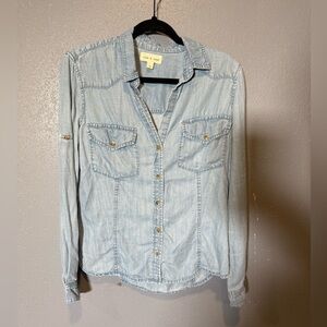 Anthropologie Cloth & Stone 100% Tencel‎ Women Button Down- medium